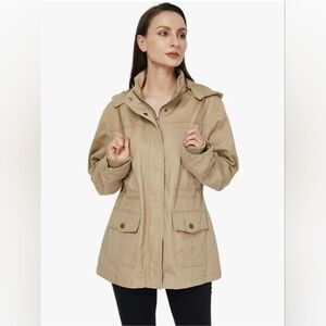 New Women's WenVen sz M cargo casual hooded jacket coat